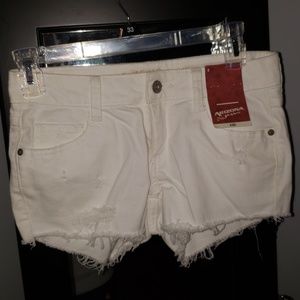 Arizona Jean Co. White Destructed Jean Shorts